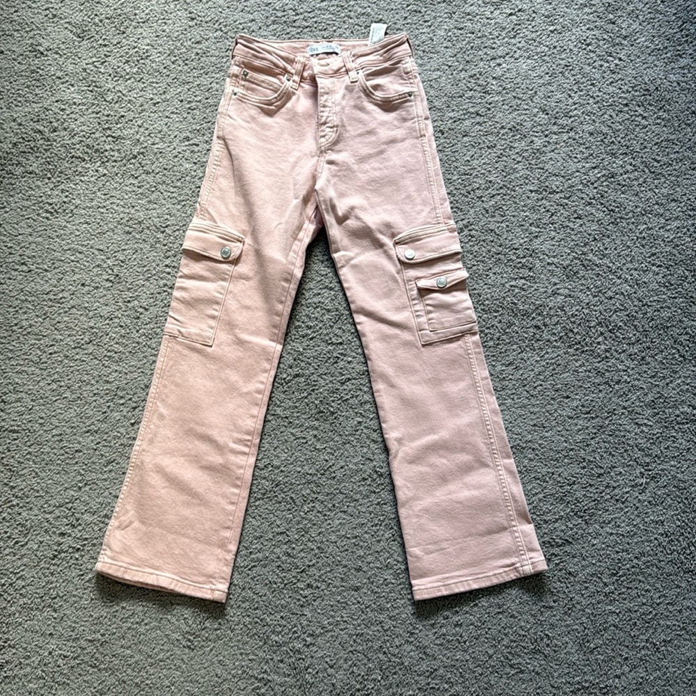 Zara girl’s jeans in light pink never worn size 11-12 (stretchy)